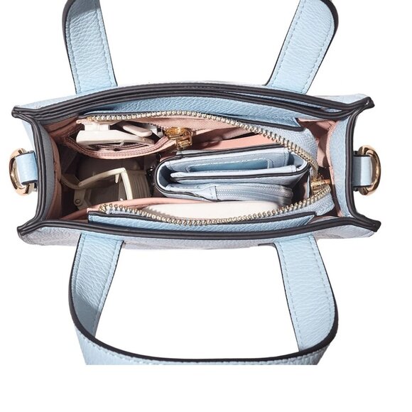 Poppy & Peonies Blue Crossbody Bag - Picture 8 of 12